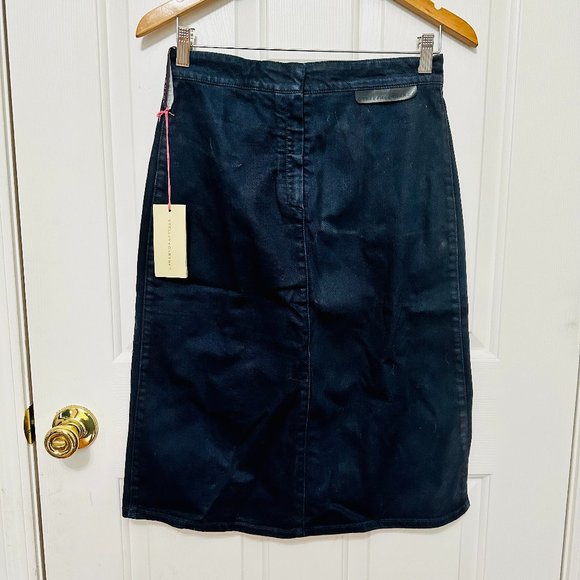 STELLA MCCARTNEY DARK WASH MIDI BLUE JEANS DENIM SKIRT MADE IN ITALY